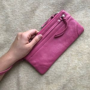Banana Republic Pink Leather Wristlet